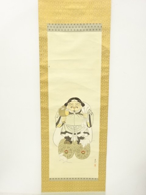 JAPANESE COLLECTIBLE / DAIKOKUTEN BY KADO / HANGING SCROLL SILK